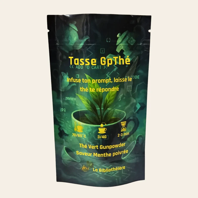 Thé Vert Gunpowder Menthe Poivrée en Vrac - Tasse GpThé