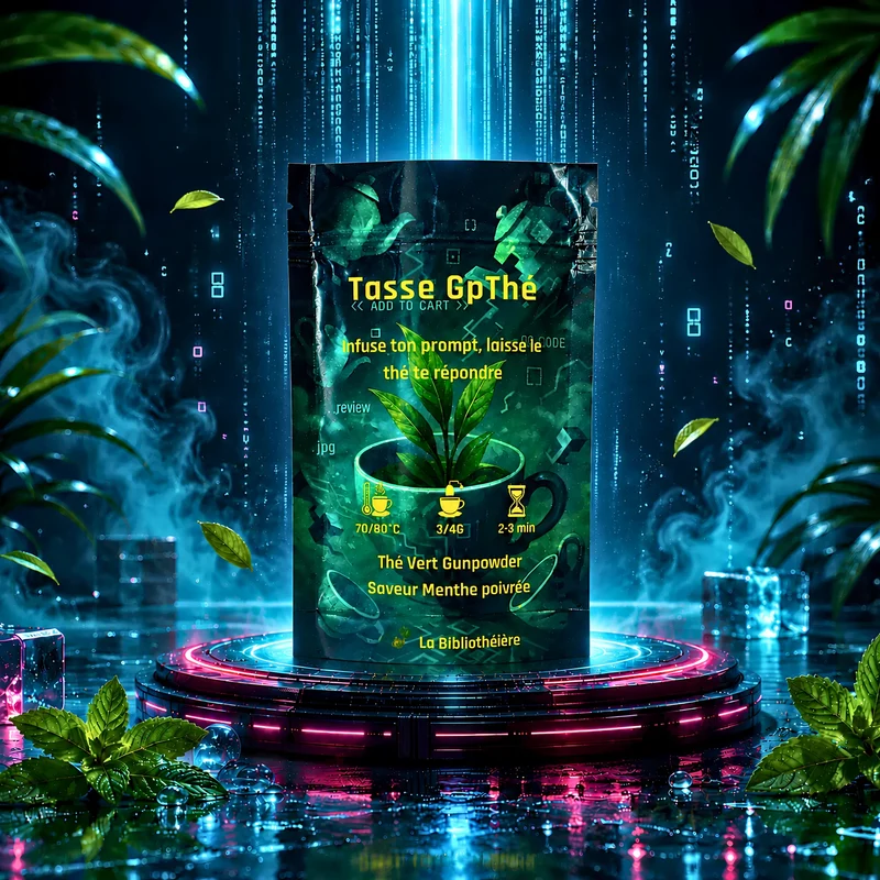 Thé Vert Gunpowder Menthe Poivrée en Vrac - Tasse GpThé