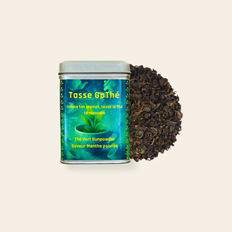 Thé Vert Gunpowder Menthe Poivrée en Vrac - Tasse GpThé