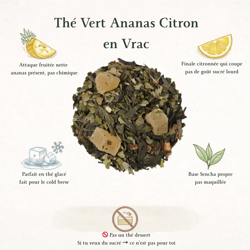 Thé Vert Ananas Citron en Vrac - BoThéSummer