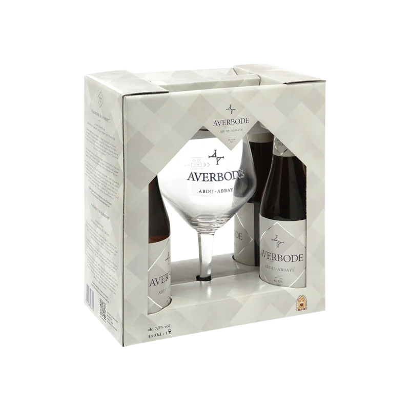 Bière d’Abbaye "Averbode" – Coffret 4x33 cl + Verre