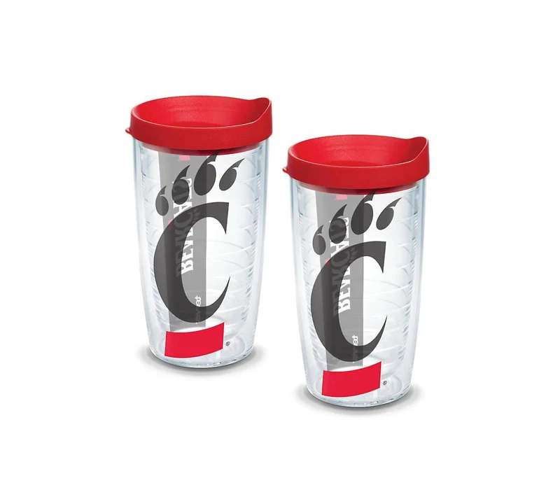University of Cincinnati Colossal 16 oz. Tervis Tumbler with Lid - (Set of 2)