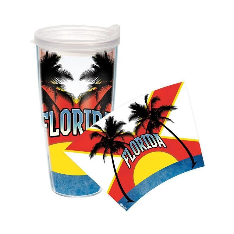 Florida Colossal State Flag 24 oz. Tervis Tumbler with Lid - (Set of 2)