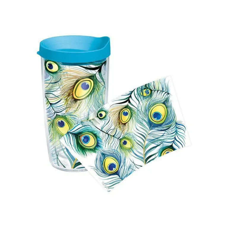 Peacock 16 oz. Tervis Tumbler with Lid - (Set of 2)