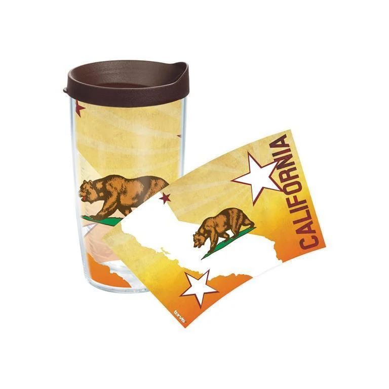 California Colossal State Flag 16 oz. Tervis Tumbler with Lid - (Set of 2)