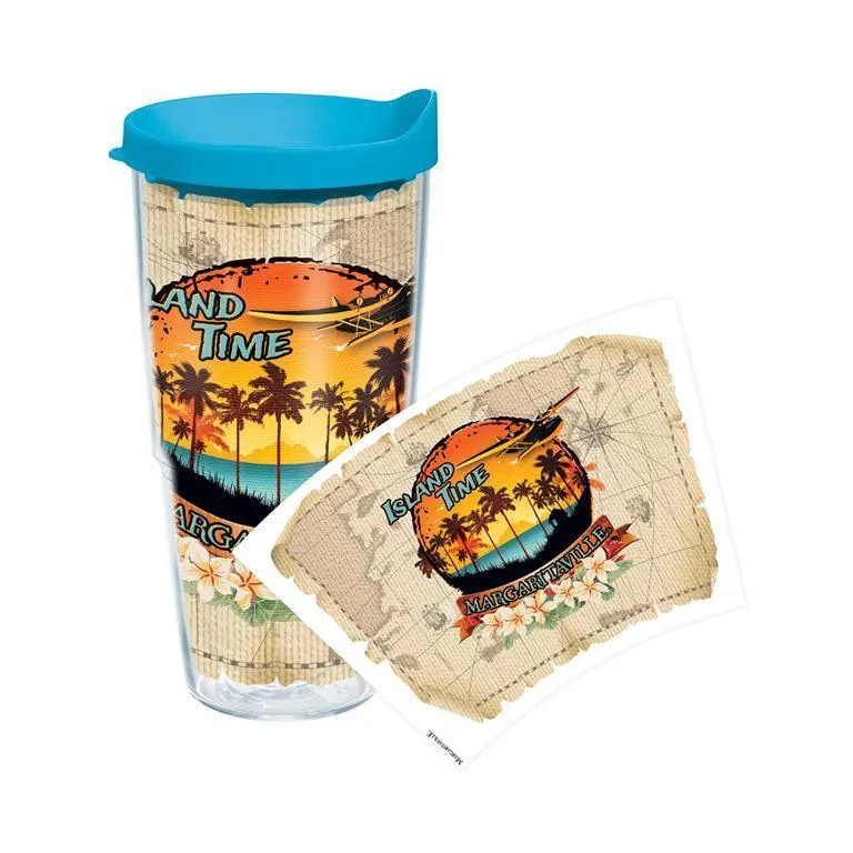Island Time Vacation 24 oz. Tervis Tumbler with Lid - (Set of 2)