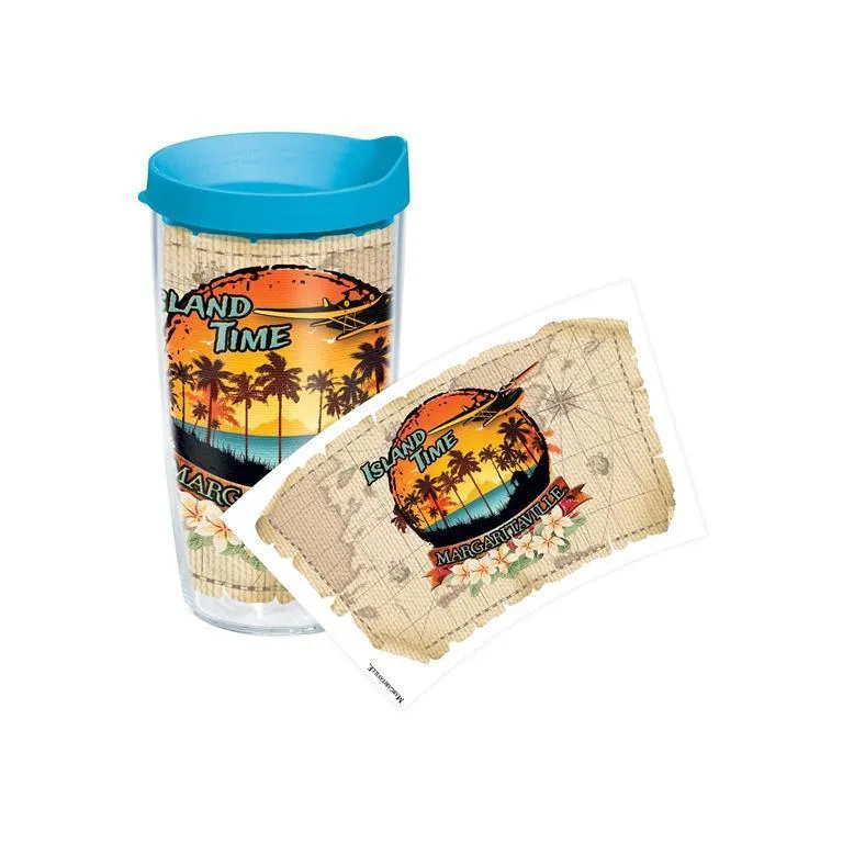 Island Time Vacation 16 oz. Tervis Tumbler with Lid - (Set of 2)