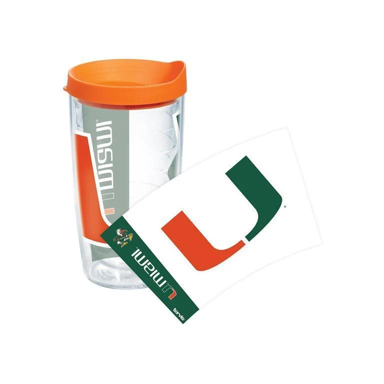 University of Miami Colossal 16 oz. Tervis Tumbler with Lid - (Set of 2)