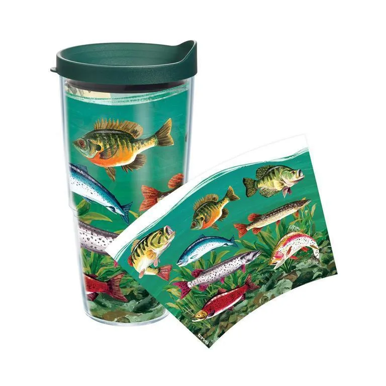 Multi Fish 24 oz. Tervis Tumbler with Lid - (Set of 2)