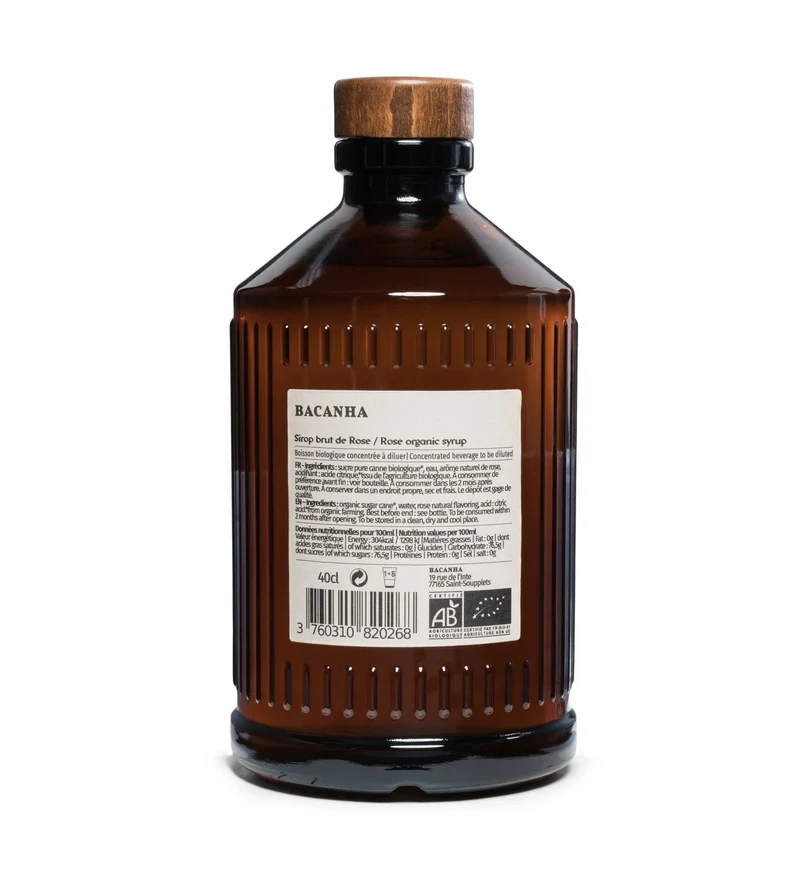 Sirop de Rose Brut Biologique - Bacanha
