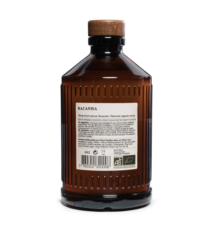 Sirop d'Amande Brut Biologique - Bacanha
