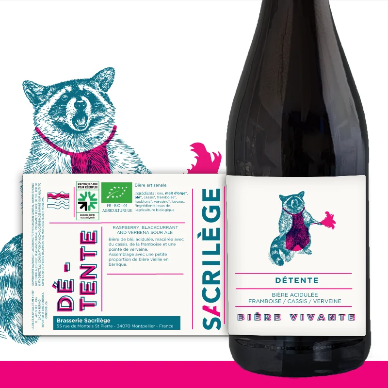 Détente - Sour Framboise Cassis Verveine - 5.7% vol