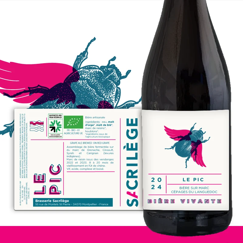 Le Pic - Bière de vigne rouge - 6.7% vol