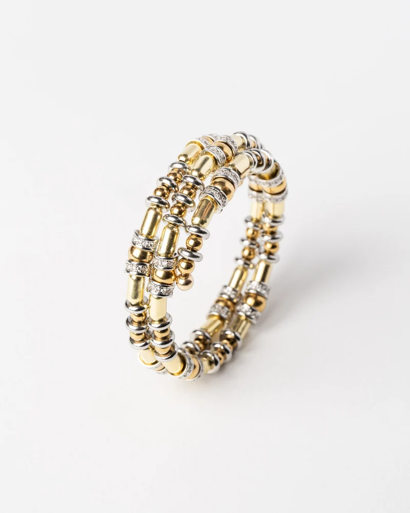 Bracelet | Sigal - Disc Gold & Silver