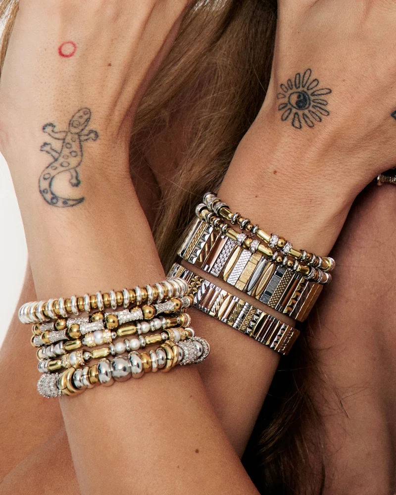 Bracelet | Sigal - Disc Gold & Silver