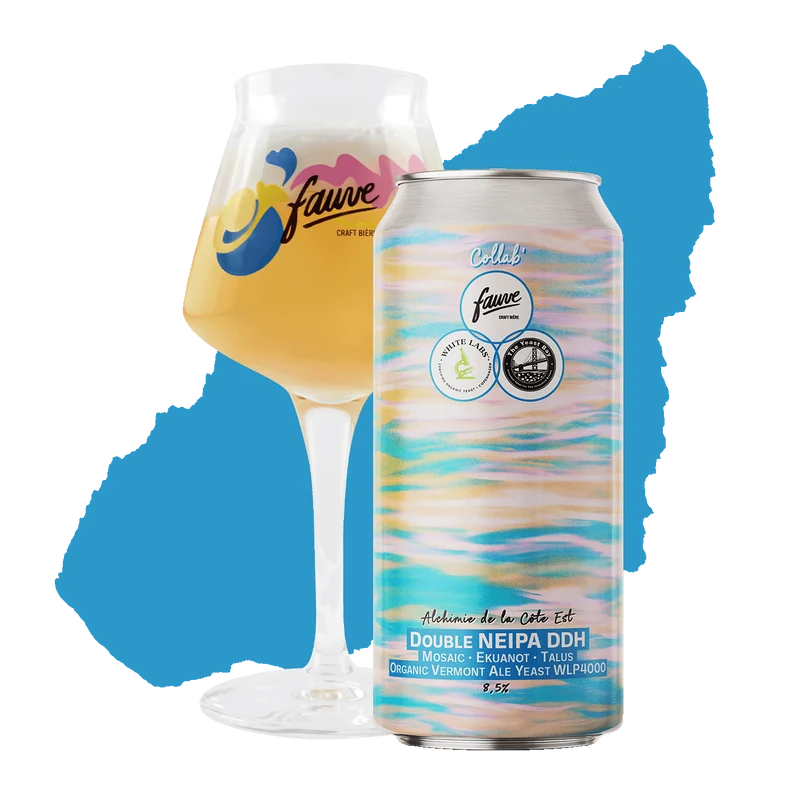 Alchimie de la Côte Est - Double NEIPA DDH - Mosaic, Ekuanot, Talus - Organic Vermont Ale Yeast WLP4000 - Collab' WhiteLabs et The Yeast Bay - 44cL