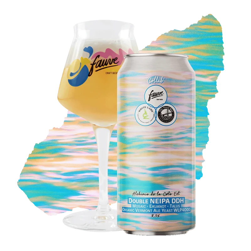 Alchimie de la Côte Est - Double NEIPA DDH - Mosaic, Ekuanot, Talus - Organic Vermont Ale Yeast WLP4000 - Collab' WhiteLabs et The Yeast Bay - 44cL