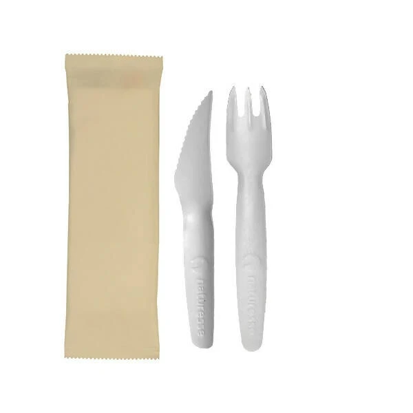 Kit couverts 2 en 1 Papier Recyclable (250 UNITÉS)