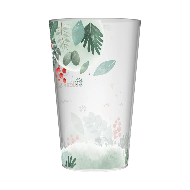 Gobelet personnalisé Mariage Rouge & Vert