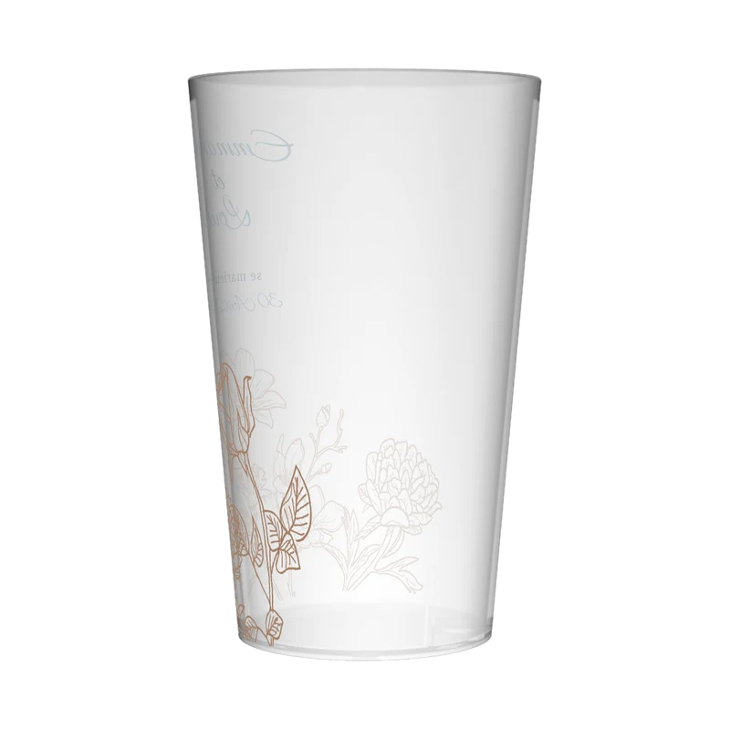 Gobelet personnalisé Mariage Fleurs minimalistes