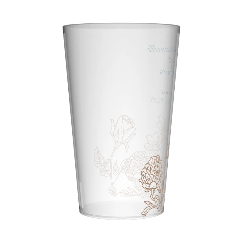 Gobelet personnalisé Mariage Fleurs minimalistes