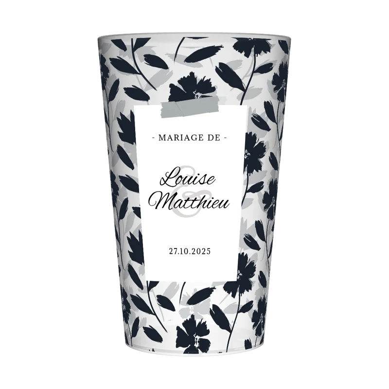 Gobelet personnalisé Mariage Cadre Blanc & Photo