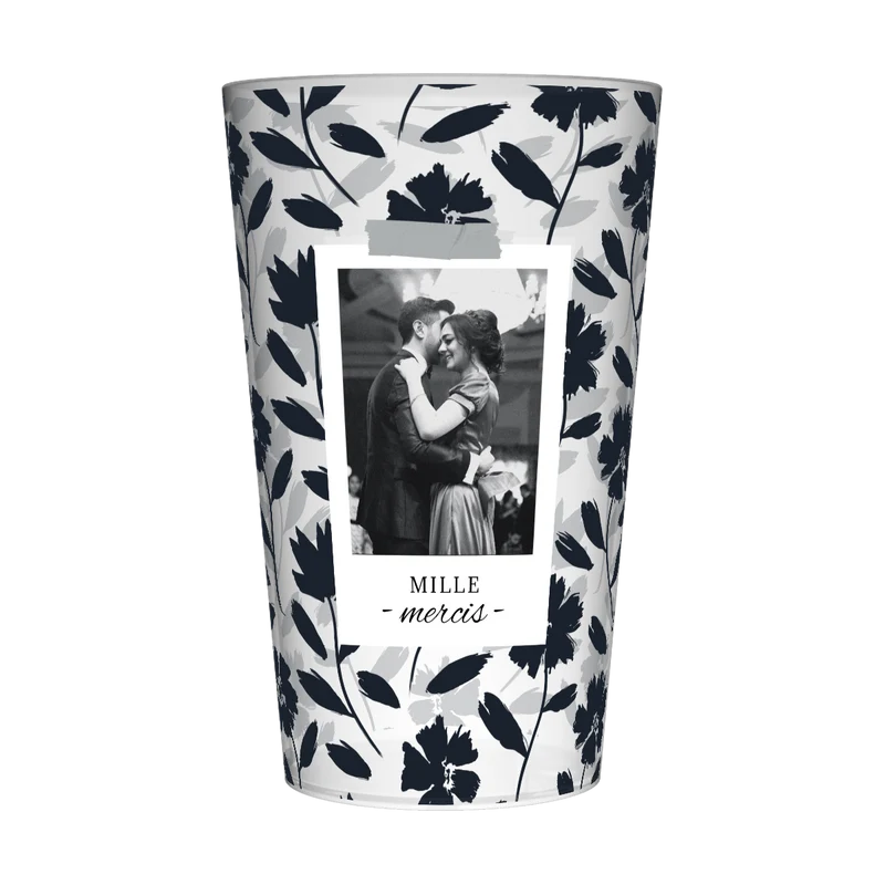 Gobelet personnalisé Mariage Cadre Blanc & Photo