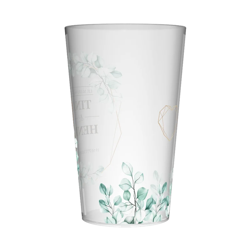 Gobelet personnalisé Mariage Vert & Doré