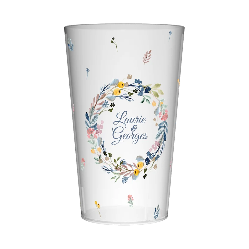 Gobelet personnalisé Mariage Mini Fleurs