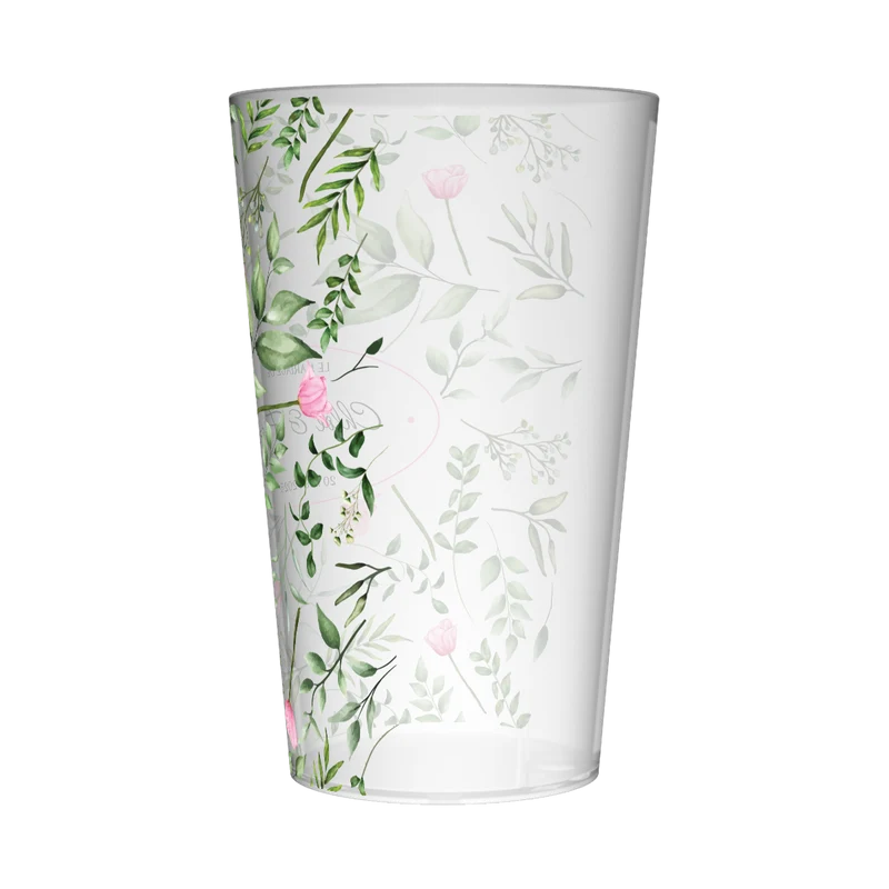 Gobelet personnalisé Mariage Roses & Feuilles