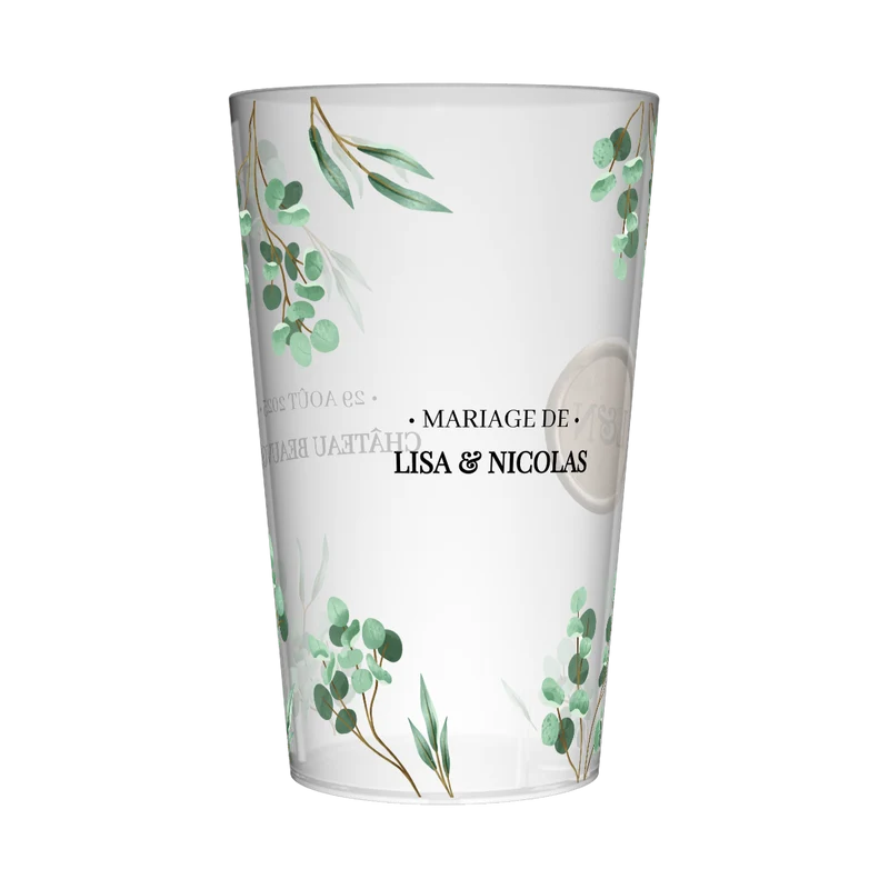 Gobelet personnalisé Mariage Cachet de Cire