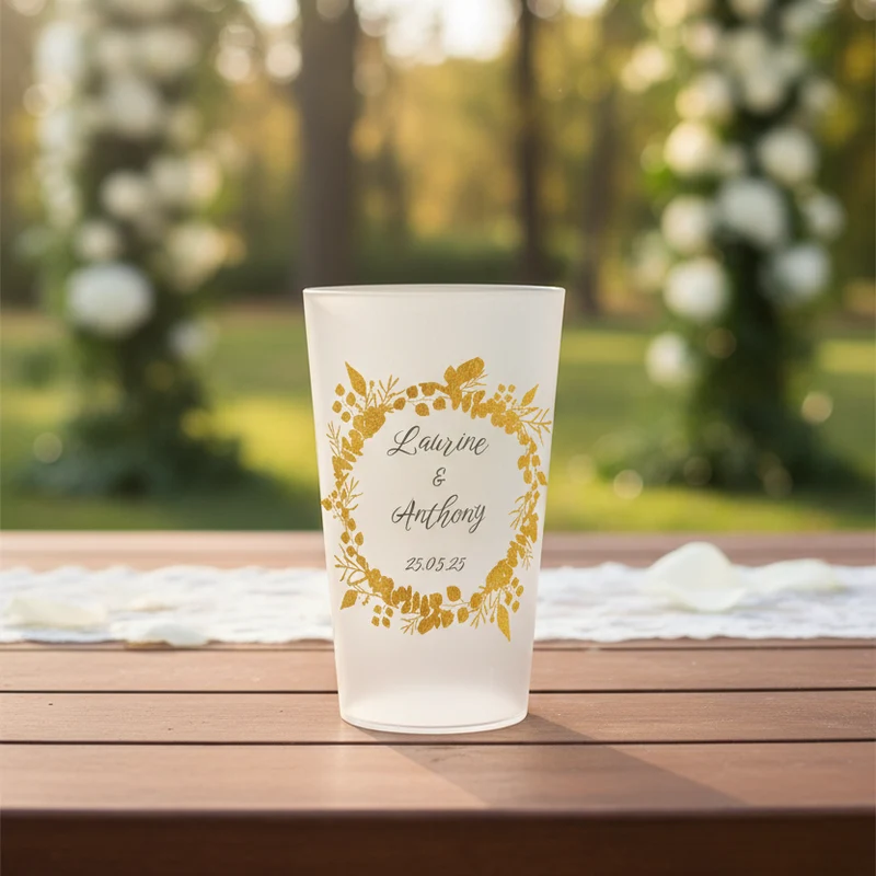 Gobelet personnalisé Mariage Couronne Dorée