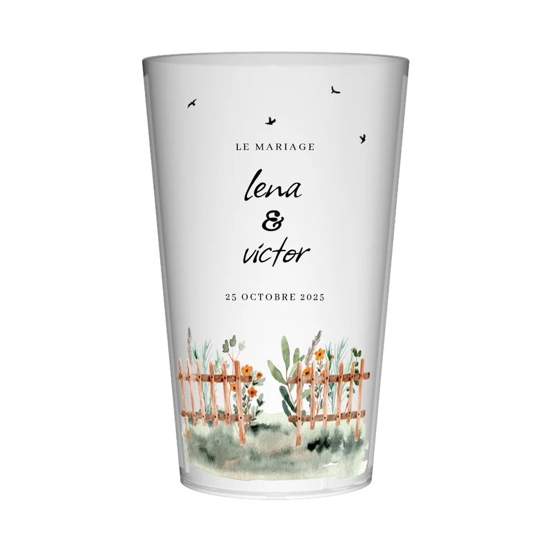 Gobelet personnalisé Mariage Jardin