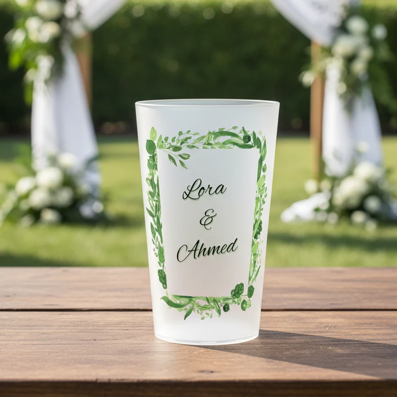 Gobelet personnalisé Mariage Cadre Végétal