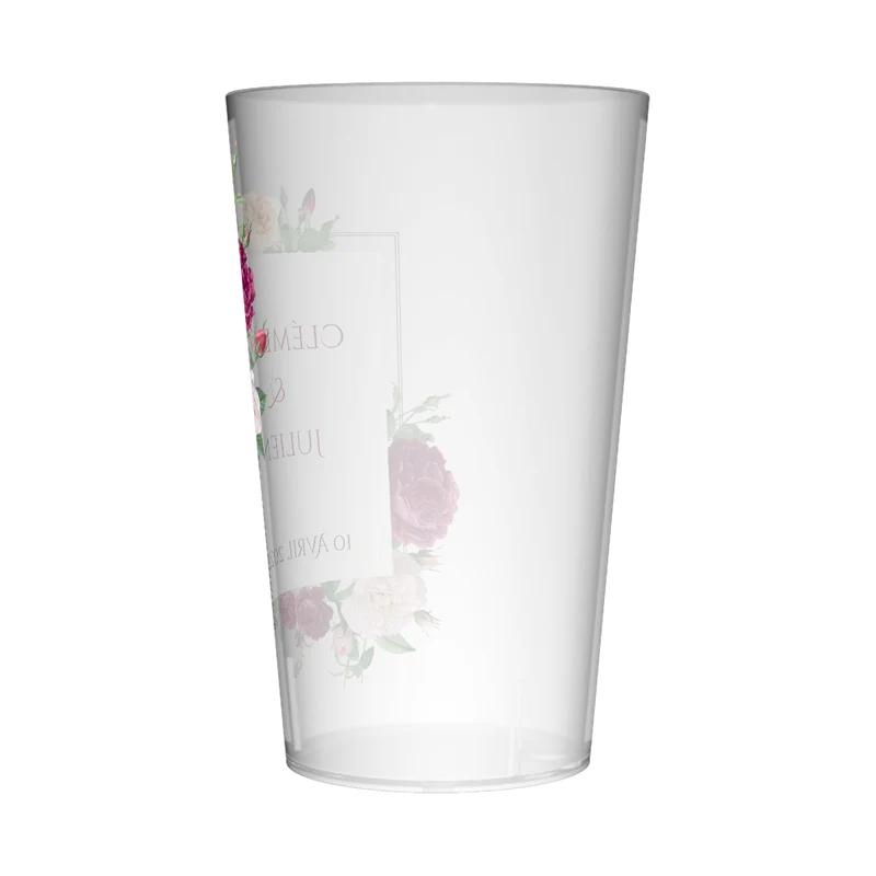 Gobelet personnalisé Mariage Pivoine