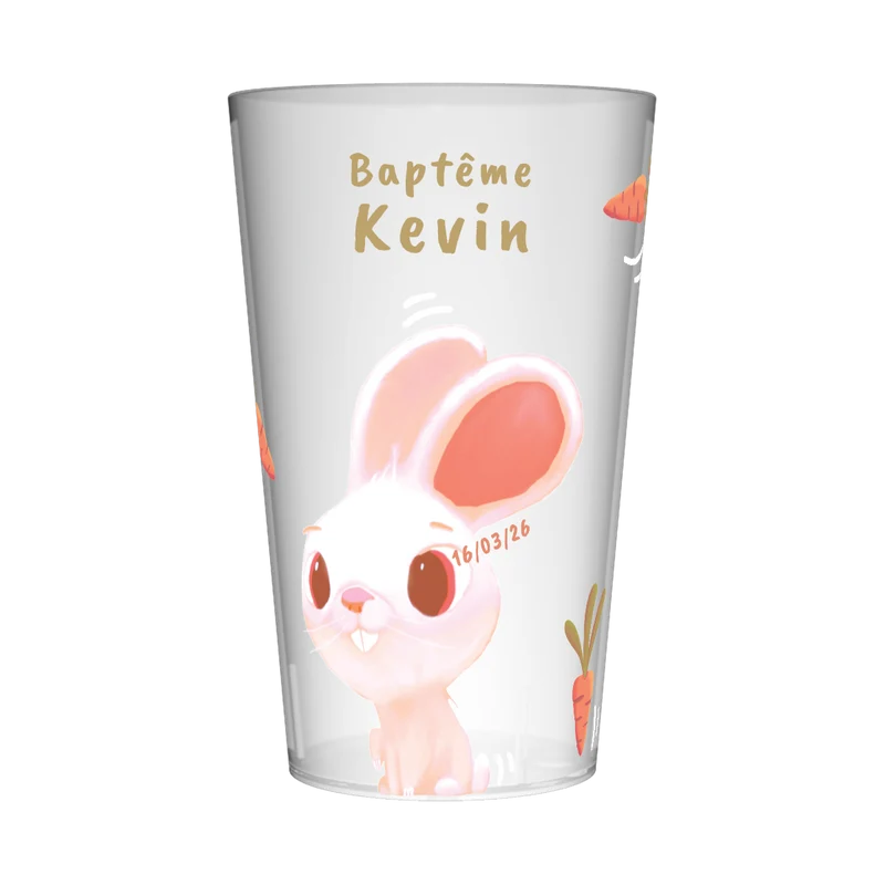 Gobelet personnalisé Baptême Lapin