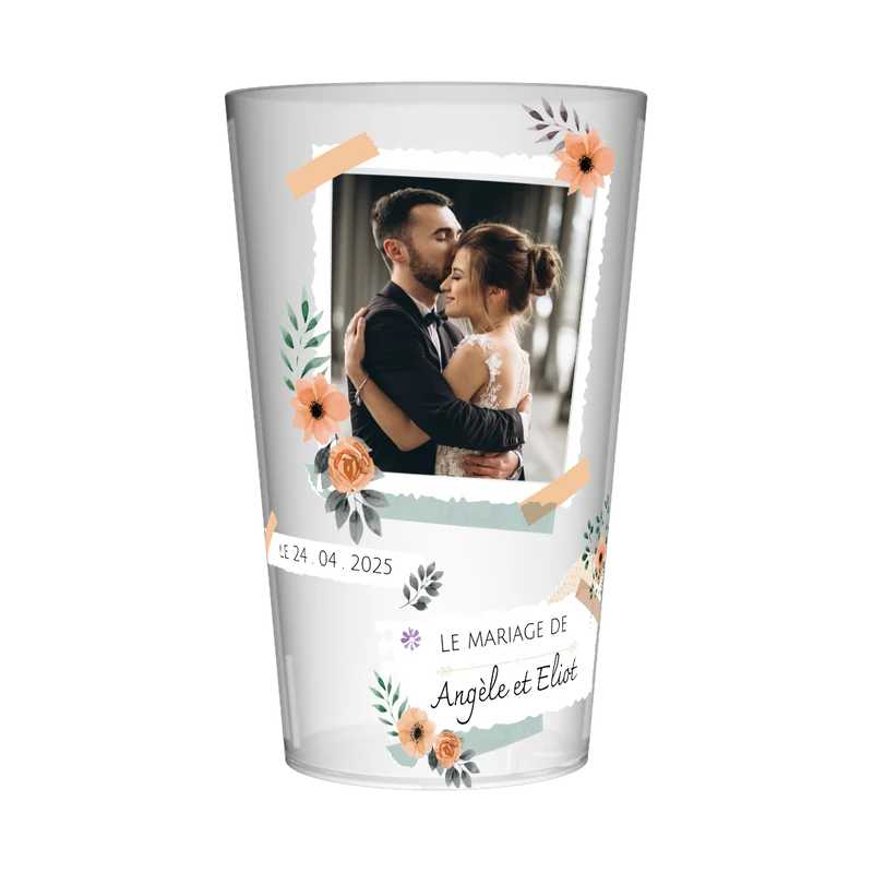 Gobelet personnalisé Mariage Photo & Petit Mot