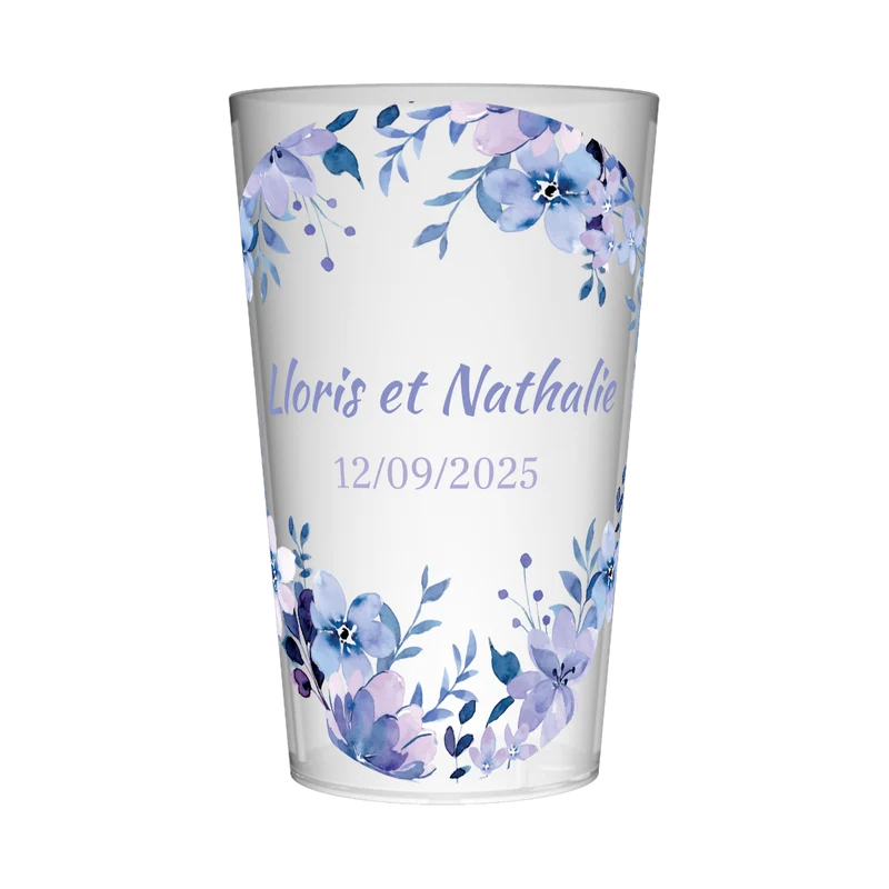 Gobelet personnalisé Mariage Champêtre Violet