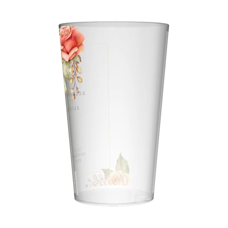 Gobelet personnalisé Mariage Fleuri