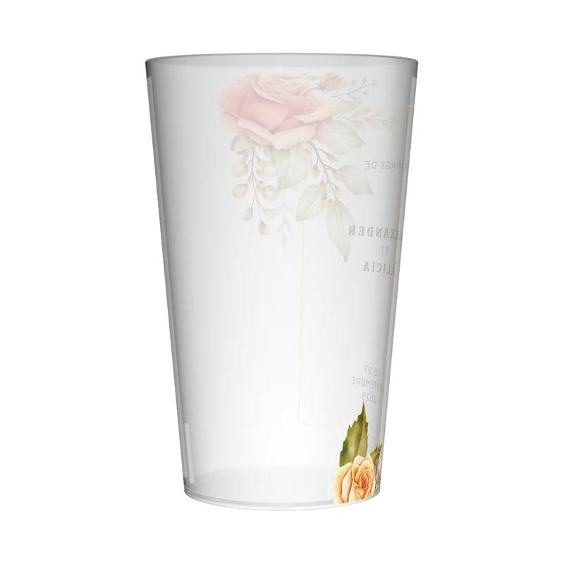 Gobelet personnalisé Mariage Fleuri