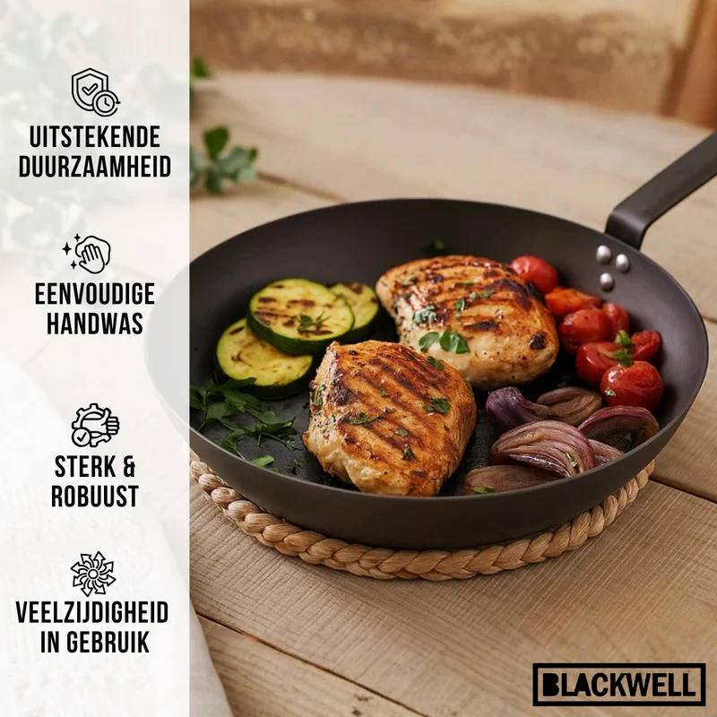 Poêle Blackwell - Poêle à frire - Carbon Steel - Ø 28 cm - en acier carbone