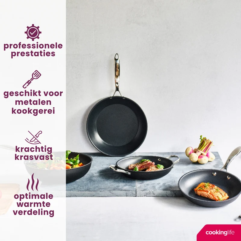 Poêle Cookinglife - Poêle à frire induction - Revolt - 28 cm