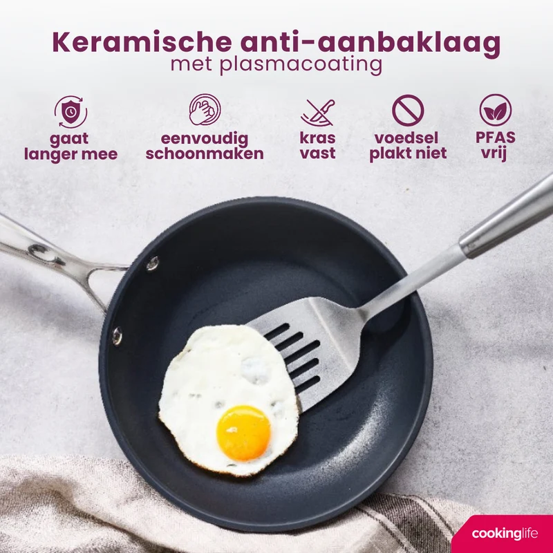 Poêle Cookinglife - Poêle à frire induction - Revolt - 28 cm