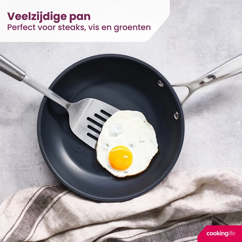 Poêle Cookinglife - Poêle à frire - Revolt - 24 cm - en aluminium
