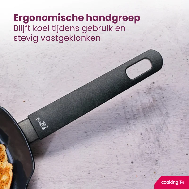 Poêle Cookinglife - Poêle à frire - Black Cera - Ø 24 cm - en aluminium