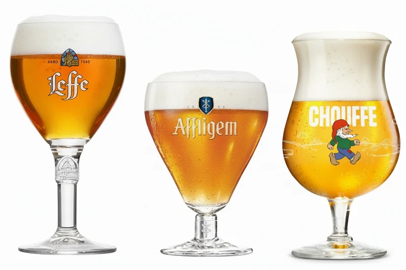 Set de verres à bière Leffe - Verres à dégustation - 330/300/250 ml - 3 pièces