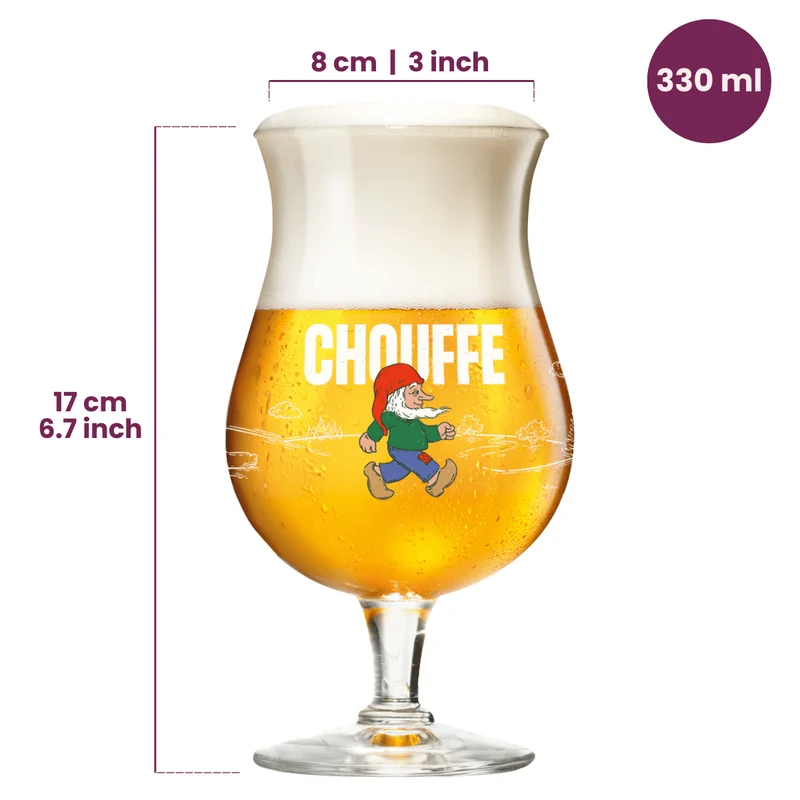 Ensemble de verres a biere La Chouffe - Verres a biere - 330 ml - 4 pièces