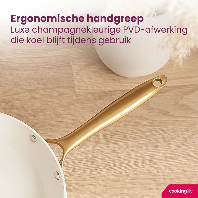Ensemble de poêles Cookinglife - Poêles à frire - Style - Ø24 & 28 cm - 2 pièces