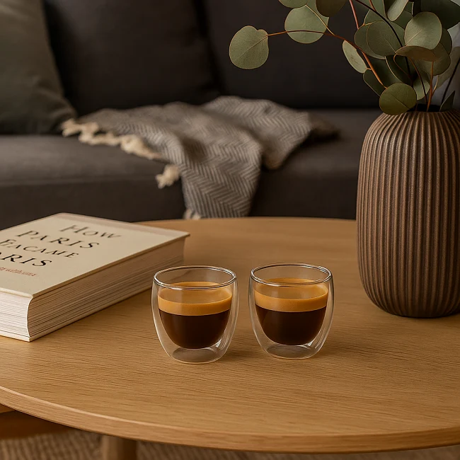 Set de verres à espresso Cookinglife - Double paroi - Barista - 100ml - 2 pièces