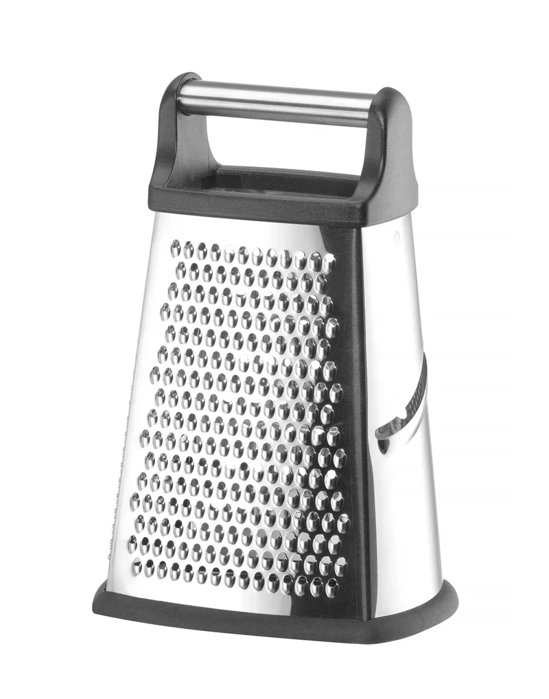 Râpe Hendi - à quatre côtés - Bac de récupération - en inox - 31 cm